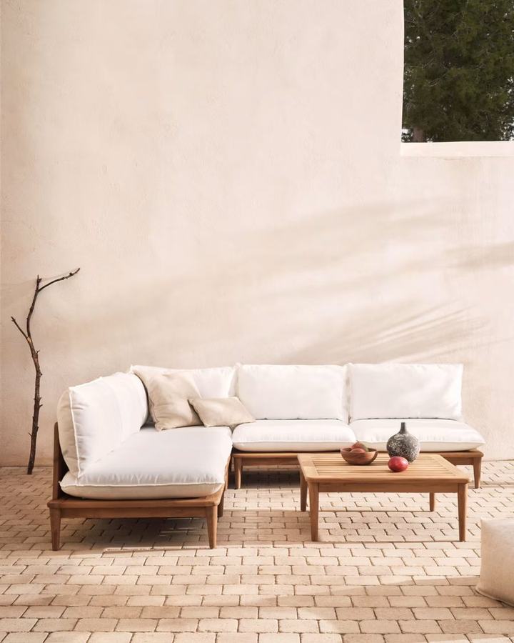 Portitxol set of 1 corner armchair, 4 modular armchairs and coffee table in soli