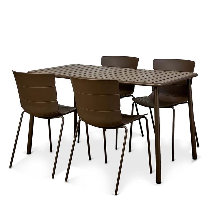 Ravello Outdoor Five Piece Dining Set Chocolate