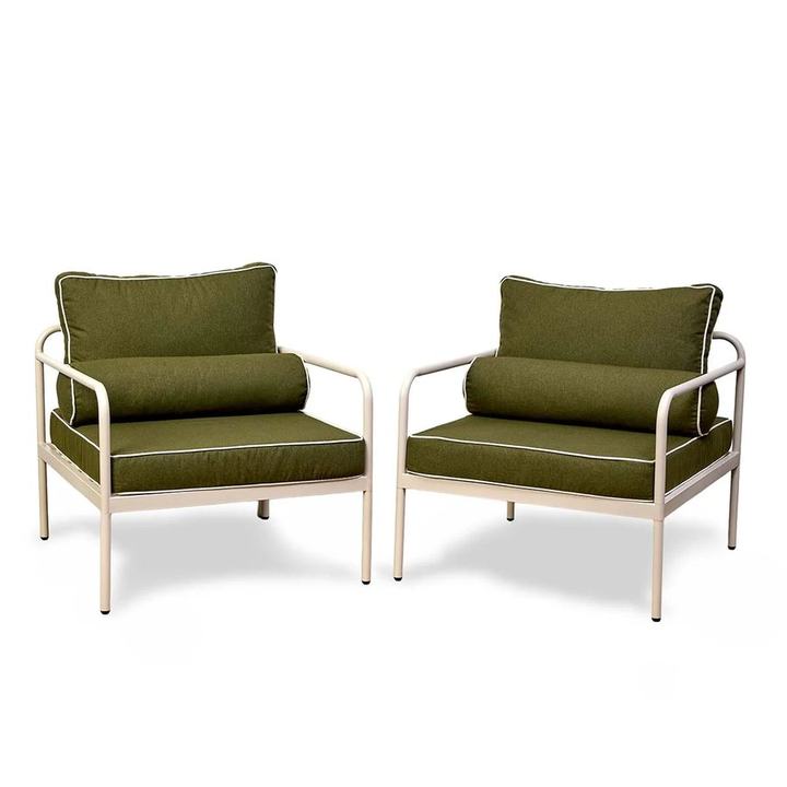 Marin Outdoor Armchair Olive - Set of Two