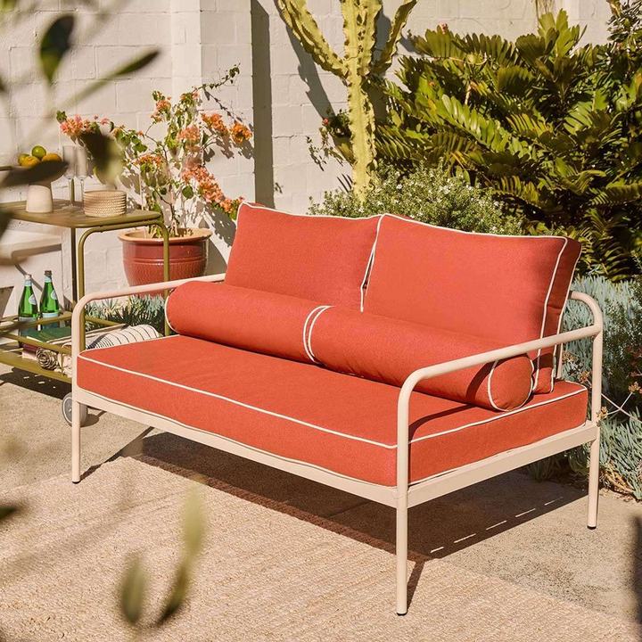 Marin Outdoor Two Seater Sofa - Paprika