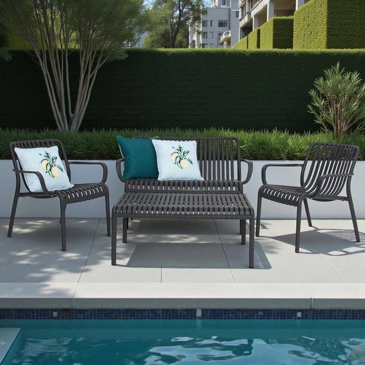 Voyage 4pc Balcony Setting - Gunmetal