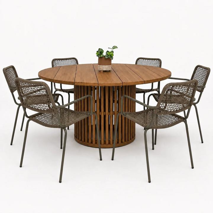 Cairns Bahamas 7pc Dining Setting - Olive